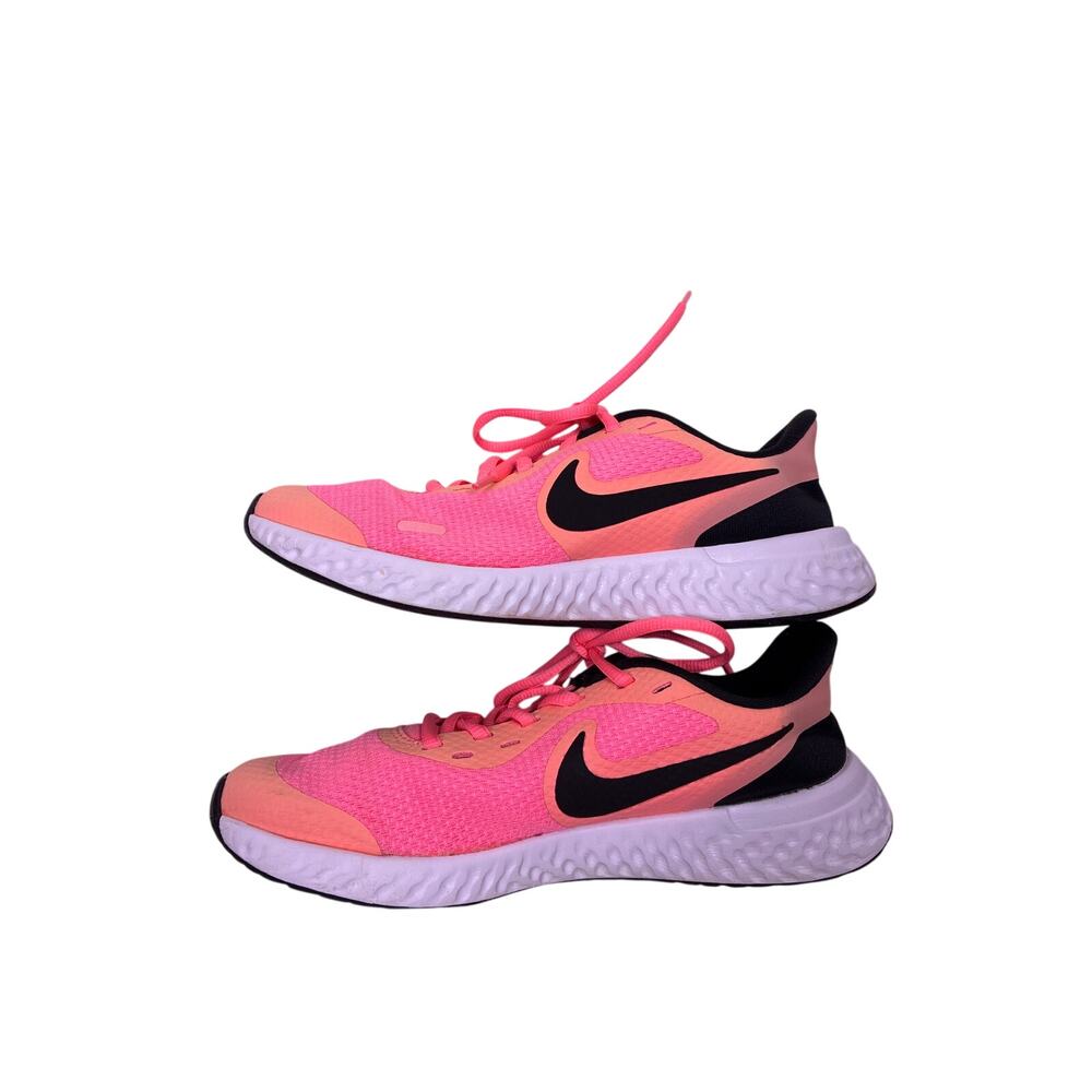 Nike Revolution 5 Pink Black Girls 5.5Y / Womens 7 Lightweight Running Sneakers - Picture 3 of 7